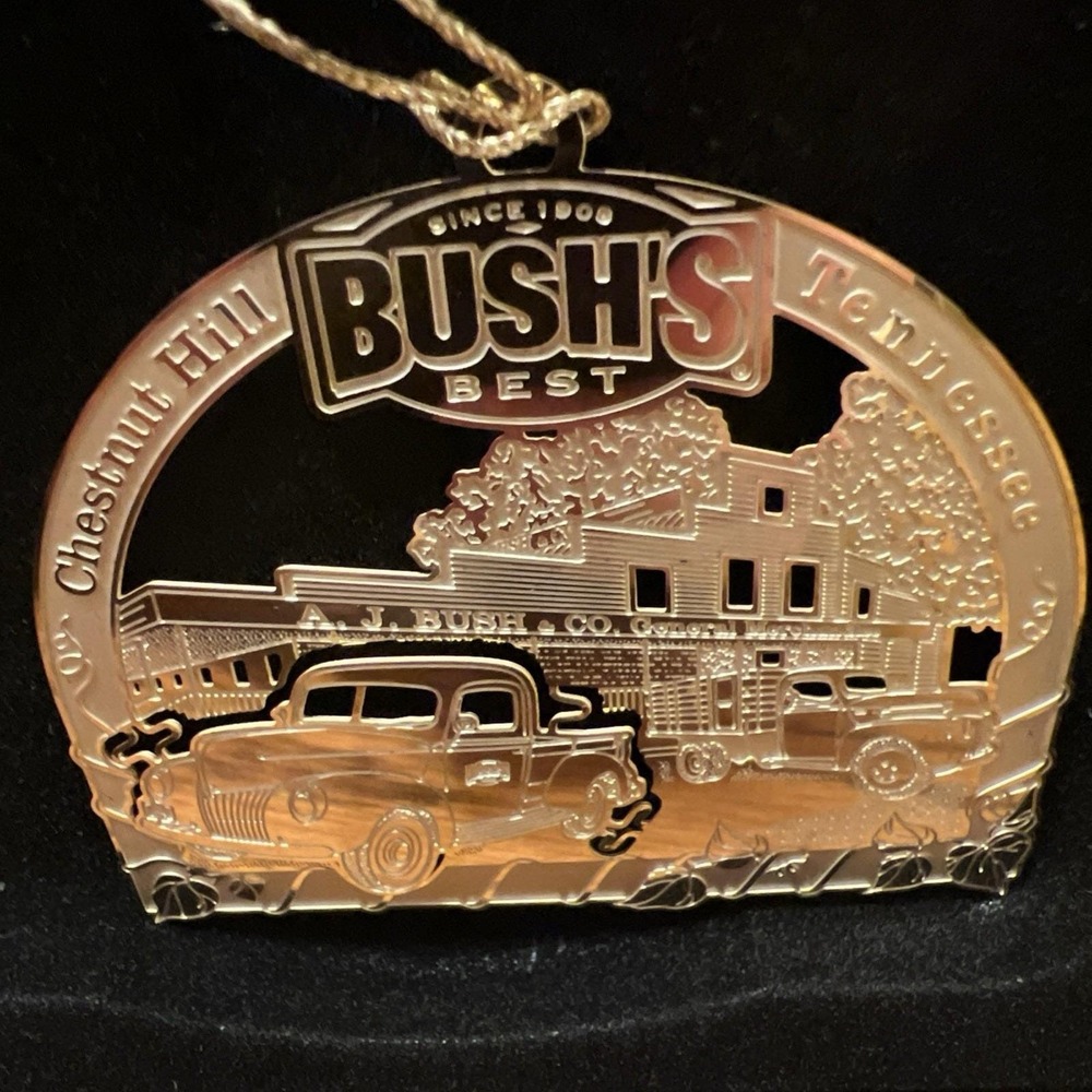 Bush's Best Chestnut Hill Tennessee Brass Ornament The Charleston Mint